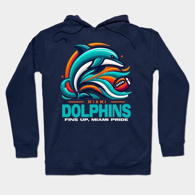miami dolphins Hoodie by AOAOCreation